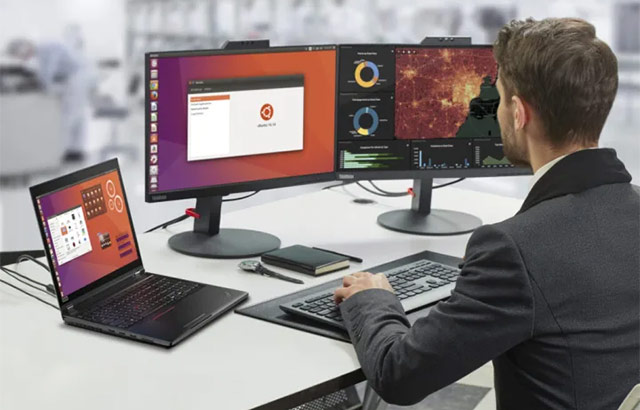 I computer Lenovo con sistema operativo Ubuntu