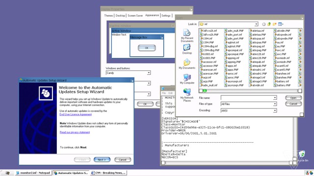 Il tema Aqua di Windows XP, mai rilasciato