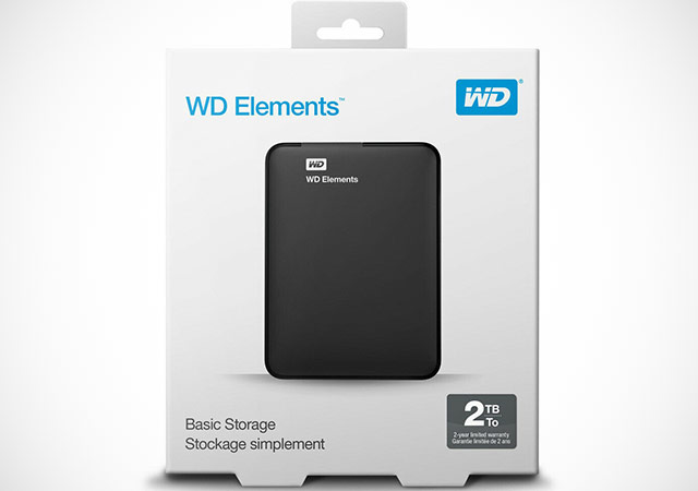 Il disco fisso portatile Western Digital Elements da 2 TB