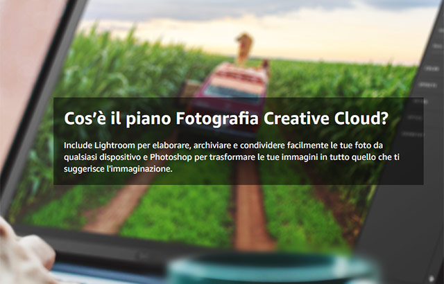 Il piano Fotografia di Adobe Creative Cloud