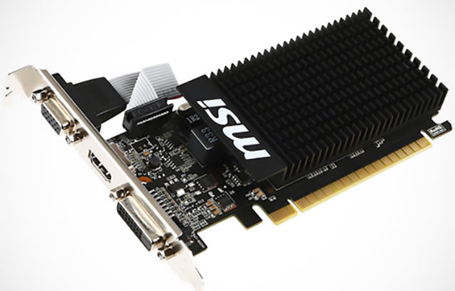 La scheda video MSI GeForce GT710