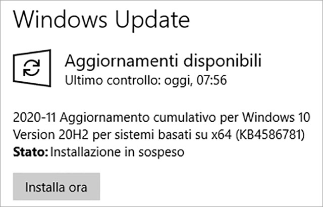 Windows 10 riceve il Patch Tuesday di novembre