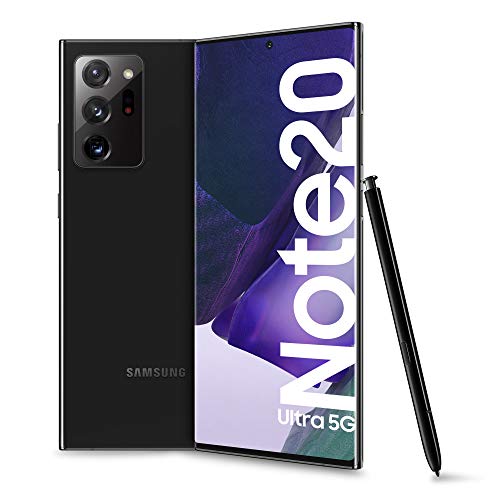 Samsung Galaxy Note20 Ultra 5G Smartphone, Display 6.9″ Dynamic Amoled 2X, 3 Fotocamere, 256Gb Espandibili, Ram 12Gb, Batteria 4500Mah, Hybrid Sim+Esim, Android 10, Mystic Black [Versione Italiana]