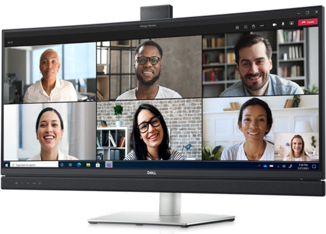 Lo schermo ultrawide Dell 34 Curved Video Conferencing Monitor