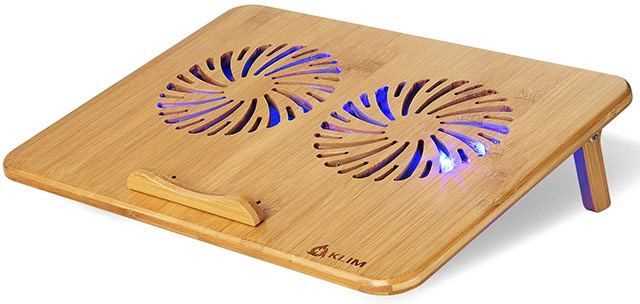 KLIM Bamboo, il supporto per laptop con ventole integrate realizzato in bambù