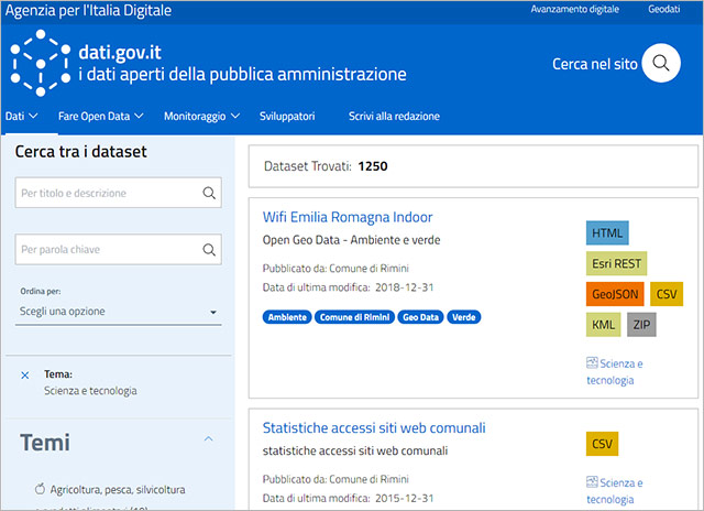 Il portale dati.gov.it