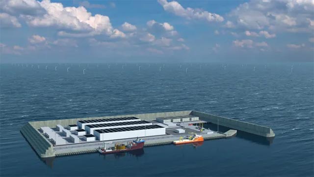 L'isola artificiale danese per la produzione di energia pulita