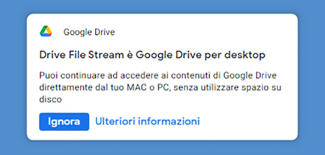 Il client Drive File Stream diventa Google Drive for Desktop