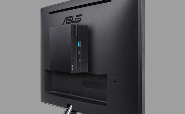 La compatibilità VESA permette di montare i Mini PC ASUS dietro lo schermo