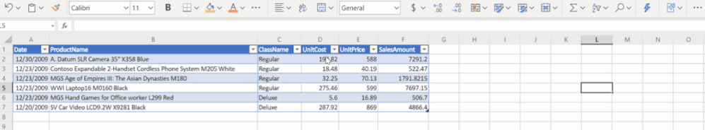 Excel web - selezione multipla