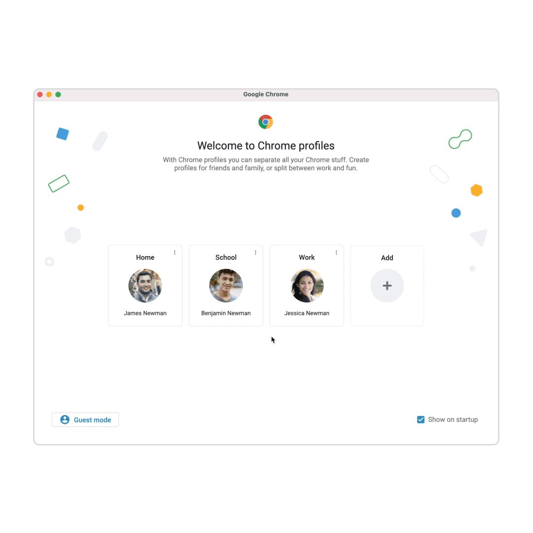 La nuova gestione dei profili in Chrome