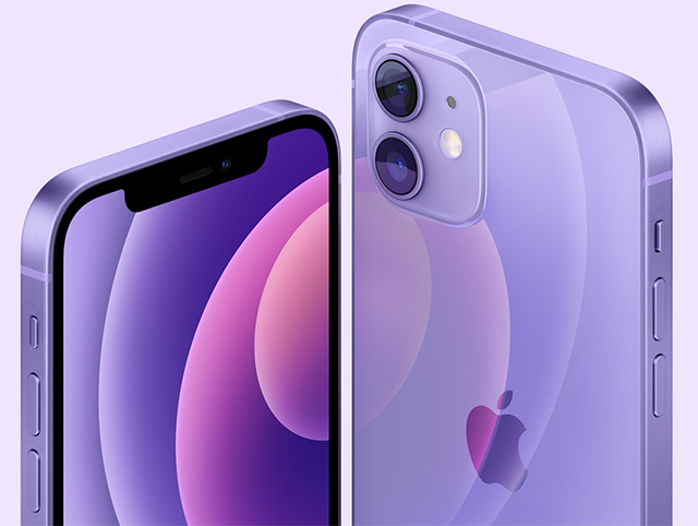 iPhone 12 e iPhone 12 mini nella colorazione Purple