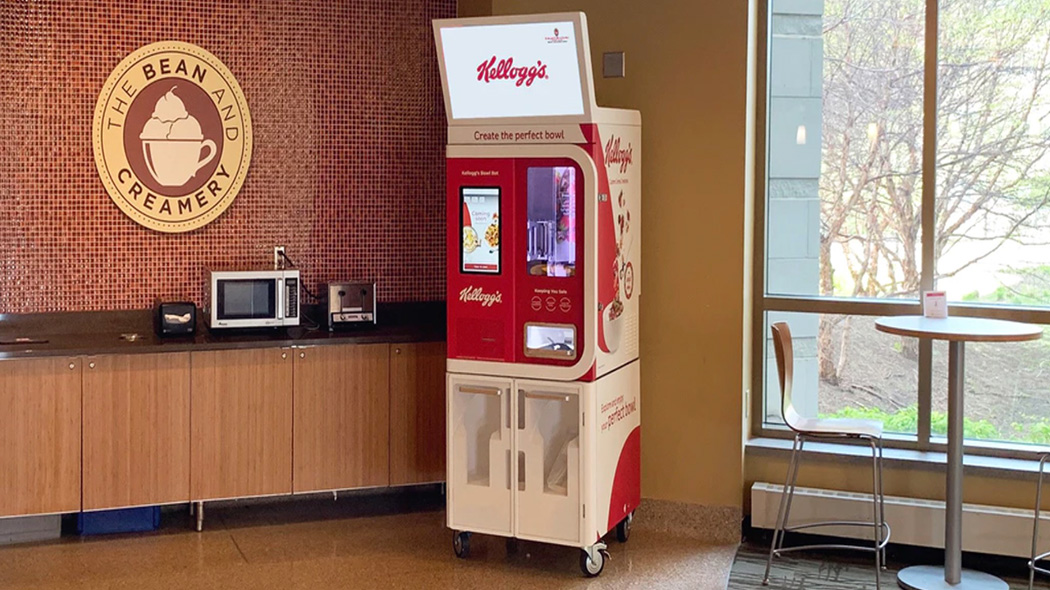 Il distributore automatico di cereali Kellogg’s