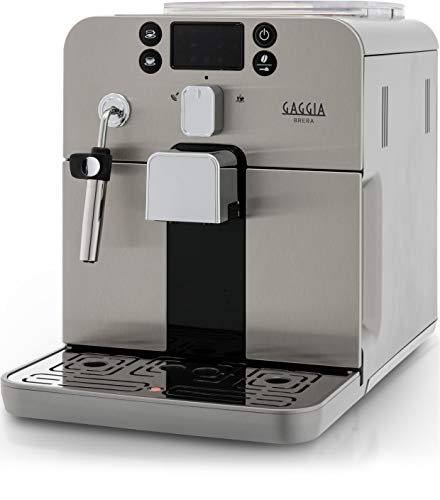 Gaggia Brera Silver Macchina da Caffè Automatica, per Espresso e Cappuccino, Caffè in Grani o Macinato, RI9305/01
