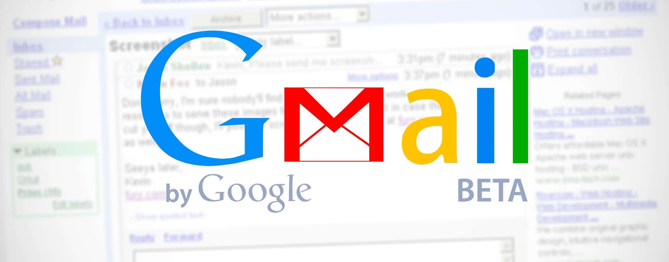 Gmail, nuova interfaccia: ti ricordi la prima?