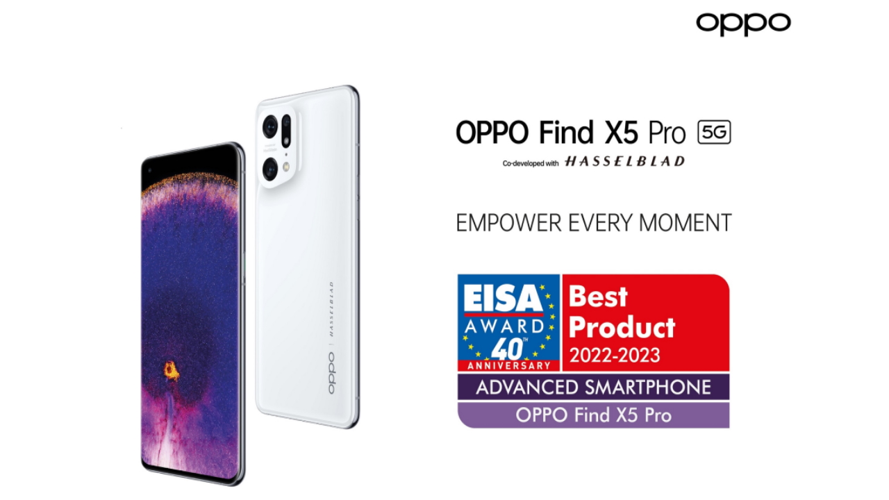 OPPO vince il premio “Eisa Advanced Smartphone” (e non solo) grazie a Find X5 Pro e Enco X2