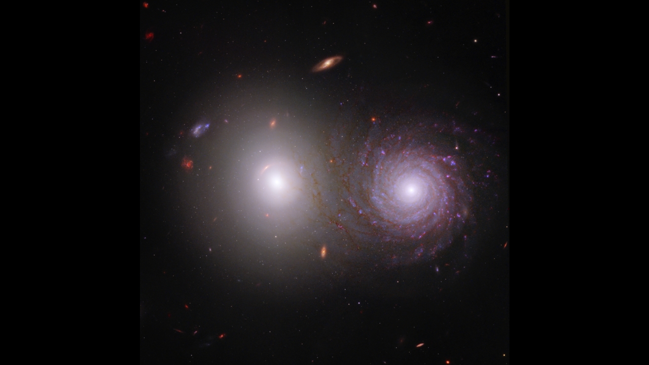 Il telescopio spaziale James Webb osserva le galassie VV 191 insieme ad Hubble