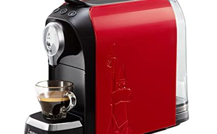 Bialetti Elettrico Macchina Da Caffè Espresso Per Capsule In Alluminio, 1200W, Rosso
