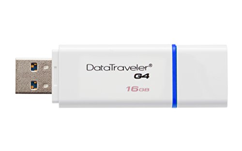 Kingston Technology DataTraveler Flash Drive 16GB, USB 3.0 G4, Bianco/Blu, Frustration Free Packaging
