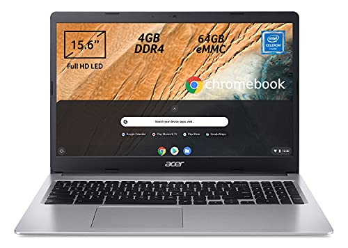 Acer Chromebook 315 CB315-3H-C3EV Notebook, Pc Portatile, Processore Intel Celeron N4020, Ram 4GB DDR4, eMMC 64 GB, Display 15,6″ Full HD LED LCD, Scheda Grafica Intel UHD 600, Chrome OS, Silver