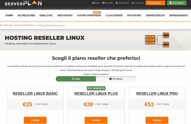 hosting reseller linux serverplan