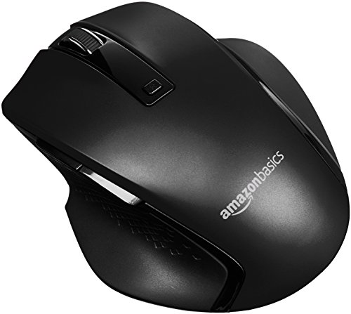 AmazonBasics – Mouse wireless ergonomico compatto con scrolling rapido – Nero
