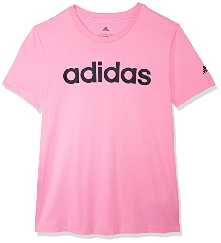 adidas W Lin T, T-Shirt Donna, Light Pink/Black, M