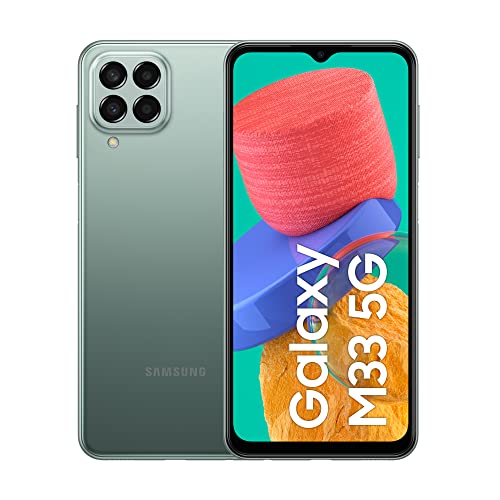 Samsung Galaxy M33 5G Smartphone Android Display 6.6’’¹ FHD+ TFT LCD Batteria 5.000 mAh Quattro Fotocamere, Principale 50MP, RAM 6GB Memoria Interna 128 GB, Green [Versione italiana] Esclusiva Amazon