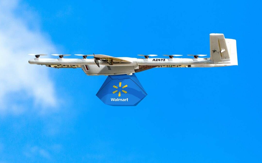 Wing consegna i prodotti Walmart con i droni