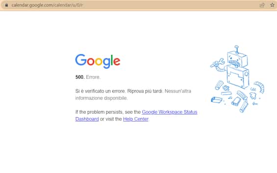 Google Calendar in down, il calendario online oggi non funziona: cosa succede