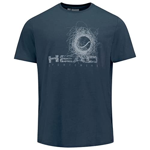 HEAD Vision-Maglietta T-Shirt, Blu Navy, 152 Unisex-Bambini e Ragazzi