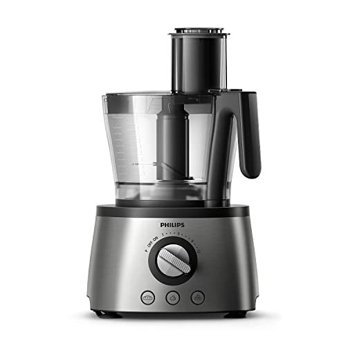 Philips Domestic Appliances Robot Da Cucina 1300 W, 32 Funzioni, Recipiente Da 3.4 L, Powerchop, Lama In Acciaio Inox E Dischi, Hr7778/00, Argento
