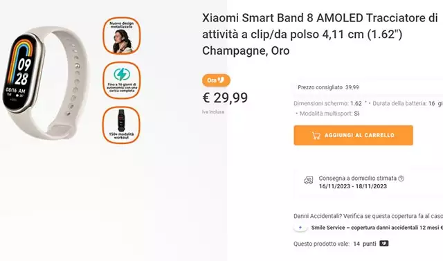 Xiaomi Smart Band 8 in sconto su Unieuro