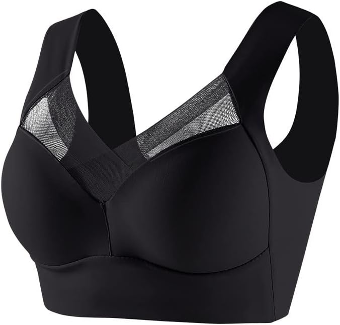 Cocila Reggiseni Basic da Donna Canotta in Pizzo Senza Spalline di Grandi Dimensioni, Reggiseno Regolabile con Laterale Sottile Reggiseno A Fascia Senza Imbottitura