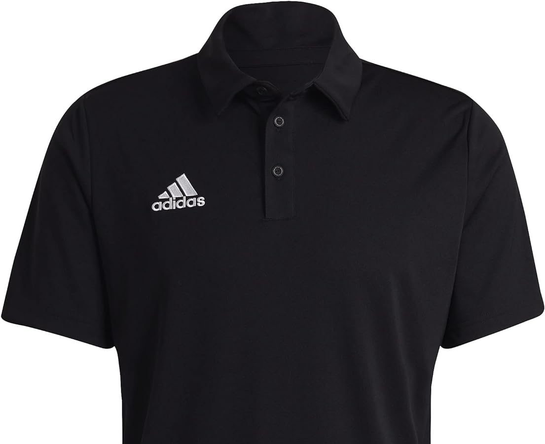 adidas Entrada 22 Short Sleeve Polo Shirt, Uomo, Black, XL
