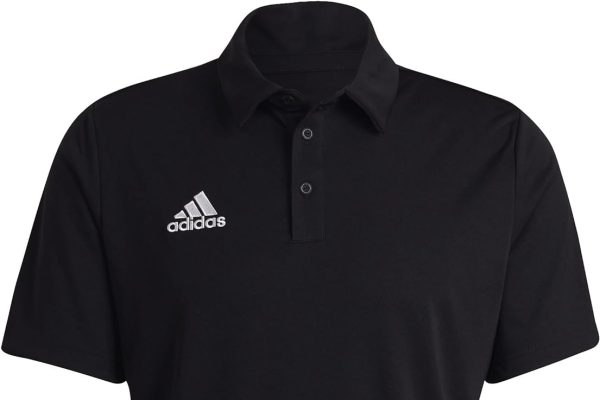 adidas Entrada 22 Short Sleeve Polo Shirt, Uomo, Black, XL