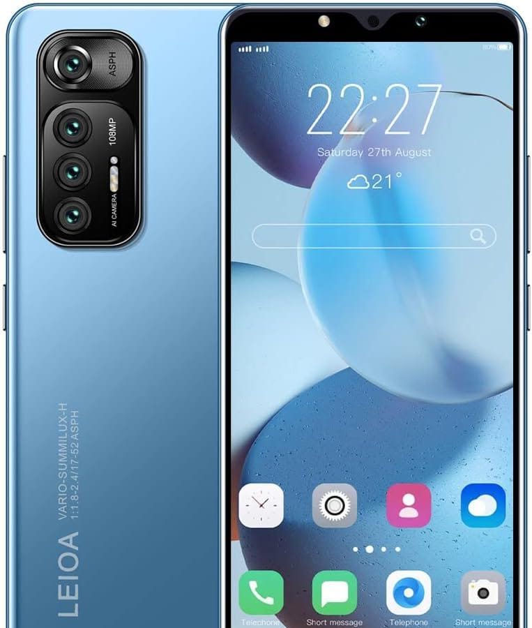 McMgc Smartphone Offerta del Giorno, 5.0 inch IPS Display, 8G ROM 128GB Espandibili Cellulare, Android Cellulare Dual SIM Economici Telefoni Mobile ，3G Cute Cellulari (M10-Blue)