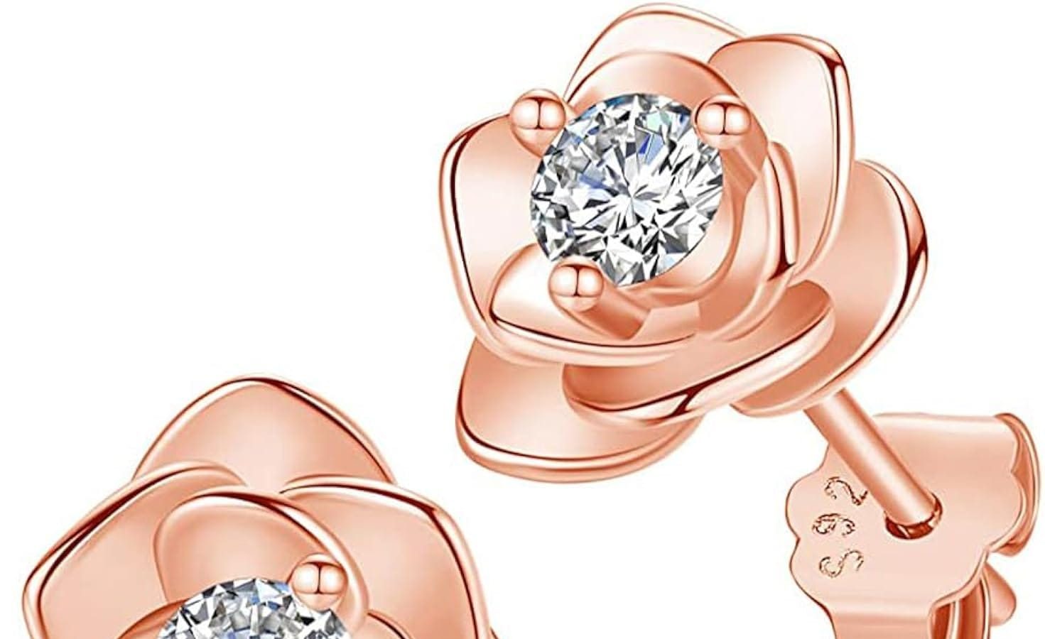 Orecchini Donna Argento 925 Rosa Oro Argento Set Orecchini Gioielli Donna offerta Regalo Donna per Lei Amiche Moglie Mamma Amica Compleanno San Valentino Natale Anniversario Festa Della