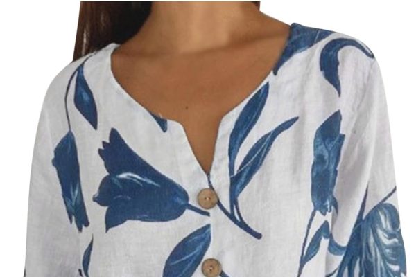 2024 Camicetta Donna in Lino Cotone Estive Camicie Maniche Corte con Bottoni Tunica Solidi Blouse Canotta Elegante Top Blusa Camicie Offerte di Primavera Comoda e Traspirante Classico Maglietta