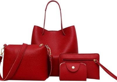 Piccole borse da donna sotto 5 4 pezzi donna modello pelle borsa a tracolla + borsa a tracolla + pacchetto carte offerte lampo borse donna