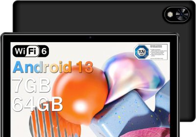 DOOGEE U9 Tablet 10 Pollici 7GB RAM + 64GB ROM (1TB TF), WiFi 6 Tablet Android 13, 10.1” 1280 * 800 HD+ IPS Tablet PC, Tablet in Offerta Bluetooth 5.0/5060mAh/OTG/Tipo C/3.5mm Headphone Jack, Nero