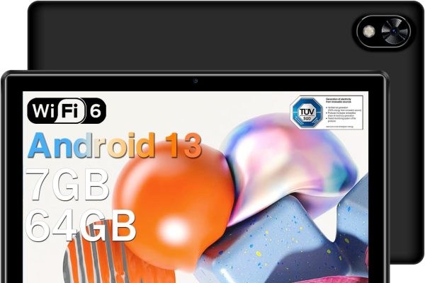 DOOGEE U9 Tablet 10 Pollici 7GB RAM + 64GB ROM (1TB TF), WiFi 6 Tablet Android 13, 10.1” 1280 * 800 HD+ IPS Tablet PC, Tablet in Offerta Bluetooth 5.0/5060mAh/OTG/Tipo C/3.5mm Headphone Jack, Nero