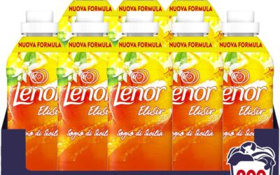 Lenor Elisir Ammorbidente Lavatrice Concentrato, 200 Lavaggi (8X25), Sogno Di Sicilia, Freschezza Di Lunga Durata E Morbidezza Di Origine Vegetale, Lenzuola Profumate