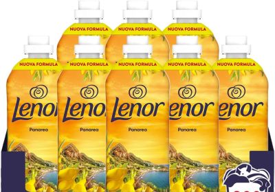 LENOR Ammorbidente Lavatrice Concentrato, 200 Lavaggi (25×8), Atmosfere D’Italia Panarea, Freschezza Di Lunga Durata E Morbidezza Di Origine Vegetale, Lenzuola Profumate Fino A 1 Settimana
