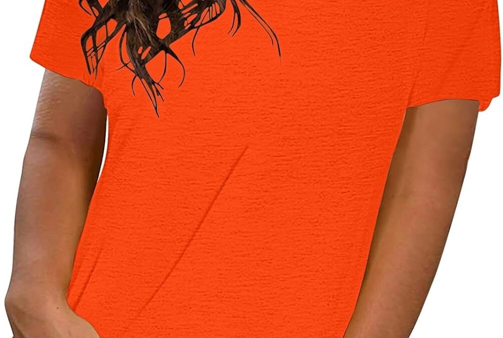 Uwdiohq Top Casual in Cotone Tinta Unita da Donna Girocollo Manica Corta Top Camicie Camicie Larghe Magliette Top Larghi Casual Camicette Eleganti in Estiva Semplice Comodo Tee