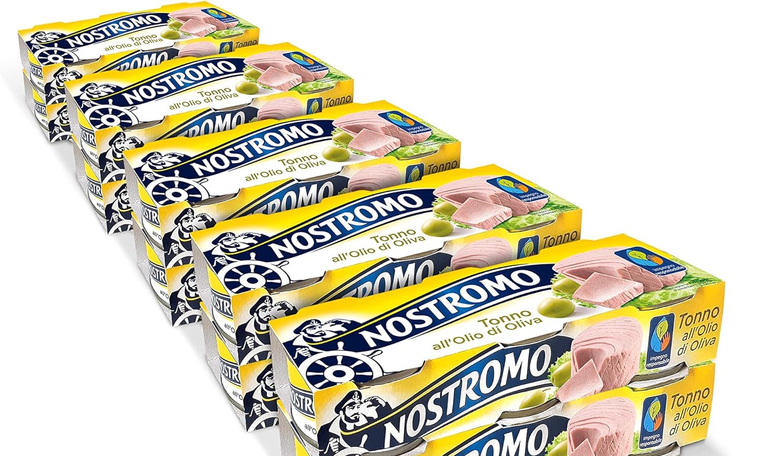 Nostromo – Tonno all’olio di oliva, 30 lattine da 70gr. Formato scorta da 10 confezioni. Fonte di proteine, senza conservanti.