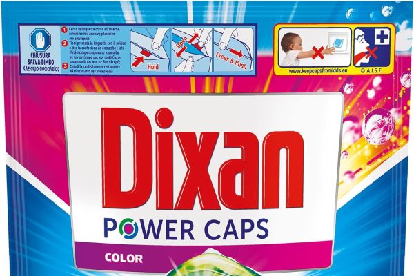 Dixan Power Caps Color, Detersivo Lavatrice in Capsule, 60 capsule (lavaggi)