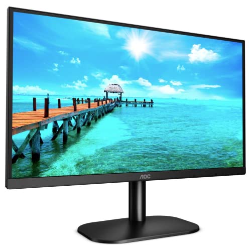 AOC 27B2H Monitor LED da 27″ IPS, Full HD, 4 ms, Refresh 75Hz, VGA, HDMI, Senza Bordi, Low Blue Light, Nero