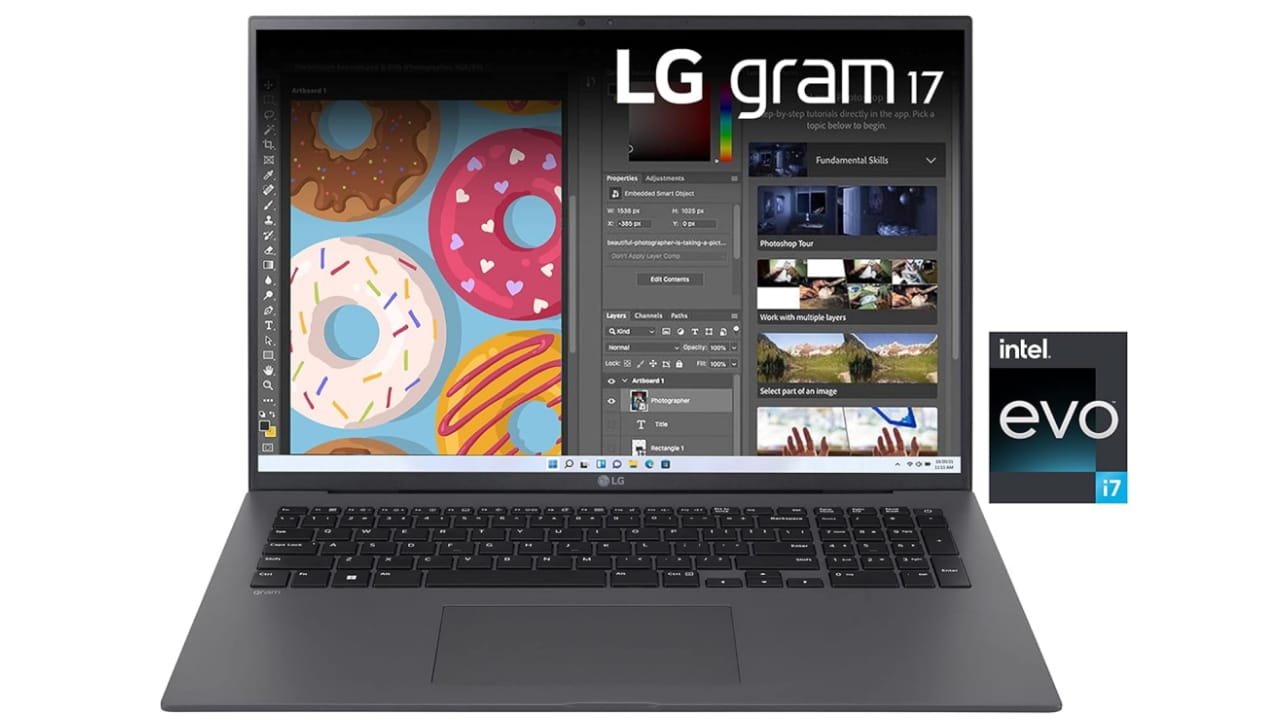 Questo LG Gram per creator è spettacolare: 17'', 2560×1600 pixel, Core i7, 16GB/1TB, 1,35Kg, 1.199€!