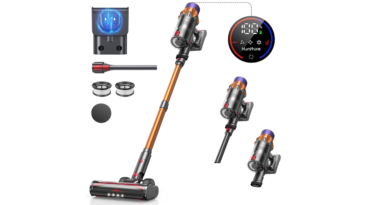 Scopa elettrica senza fili HONITURE a 149,99 € per utenti Prime: costa poco e offre quasi tutto